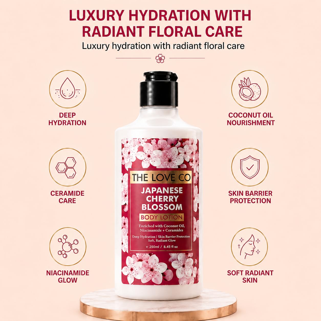 THE LOVE CO. Japanese Cherry Blossom Body Lotion - Nourishing